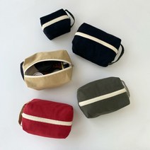 4컬러 손잡이 스퀘어 파우치 휴 대용 여행용 가방쏙 여성가방 량 수납 생리대 가방 직장 파우치