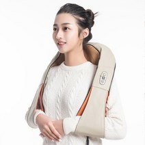 어깨온열찜질기 목어깨 전기찜질 깊은 열 안마 적외선 마사지기 u자형 전기 지압 목 뒤 어깨 몸 자동차/, 03 Beige 3 button_01 UK plug