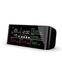 미세먼지 측정기 가스 분석기 CO2 PM2.5 TVOC HCHO 테스터 공기 품질 검출기 co2 포름알데히드 미세 먼지, 01 white