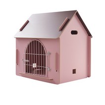나무 댕댕이집 하우스 개집 고양이집 통기성습기방지 애완동물케이지, C. Pink