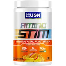 USN Amino Stim EAAs 필수 아미노산 과일 펀치 284.9g 1팩, Mango Pineapple