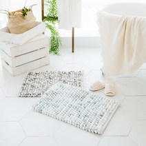 네이처데코 모던 소프트 폼폼 화장실 욕실 바닥 발매트, 발매트 - 그린