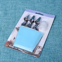 도구 세트 두꺼운 곡기 버터 꽃모양 짤주머니, T01-6입자 깍지실리콘 짤주머니, 기본