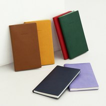 고급 인조가죽 커버 슬림한 사이즈 오피스 핸디노트 명품 수첩, 옐로우