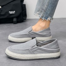 남자 린넨 슬립온 남성 스니커즈 데일리 신발