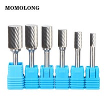 로터리바 1pcs 헤드 텅스텐 카바이드 로터리 파일 도구 드릴 밀링 조각 비트 도구 버, 6개 (a06-16)