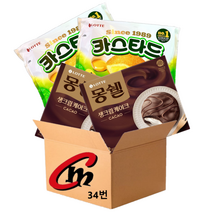 cm전용 박스 34번 대용량 파이 2종 모음 (롯데 카스타드 2개 + 몽쉘카카오 2개), 1세트