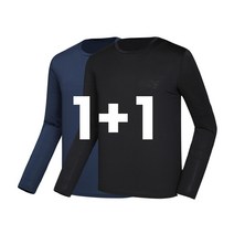 1+1나인앤나인 데일리 편안한 스판 라운드 기능성 긴팔티셔츠 1+1판매이벤트