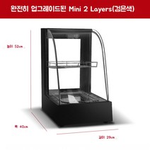온열 쇼케이스 분식집 떡볶이 호빵 온장고 튀김 보온, 미니 2 레이어