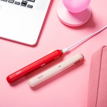 휴대용 여자 남자 미니 판 고데기 뿌리 살리기 볼륨 웨이브 짧은 앞머리 곱슬 단발 머리 손질 usb연결 여행용 고등학생 중학생 10대, 핑크