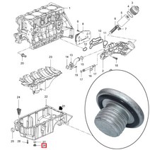 엔진 오일 드레인 섬프 플매트 카펫 러그 볼트 나사 Opel Vauxhall INSIGNIA MERIVA A MOKKA SIGNUM TIGRA TwinTop VECTRA B ZAF, [01] M14x1.5, 01 M14x1.5