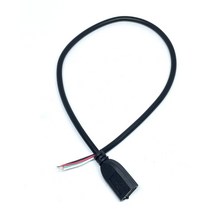 microUSB 2.0 커넥터 암 4선 데이터 케이블 0.3M DIY HAC3111