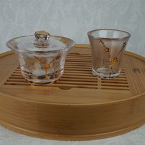 한차원 금꽃 유리개완 (150ml), 1P, 유리