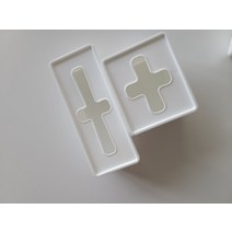 카라멜샵 화이트 크로스 수납박스 위생장갑 보관케이스