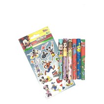 Disney 100주년 기념 펜 세트 6팩 - 미키와 친구들 미키 스티커 4장 포함