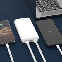 라피드 마스터듀얼 2포트 대용량 보조배터리 20000mAh 5핀 8핀 C타입 케이블 포함