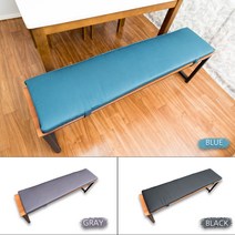 주문제작 벤치방석 큰사이즈 맞춤제작 여러소재, 면무지_블루