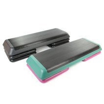 헬스 리듬 에어로빅 스텝 발판 줌바 댄스 스텝박스, M 민트 핑크 (원판 1단)