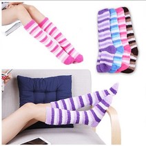 줄무늬 롱 수면양말 니삭스 겨울양말 임산부양말 1+1