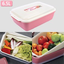 힘찬쇼핑_ 세척 야채 채반쏙용기 상추 과일 파전 전 보관 6.5L