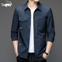 남성마자켓 악어 2022 봄계절 중년 청년 캐쥬얼 얇은 카고 긴 소매 카라넥 코트 4807210521