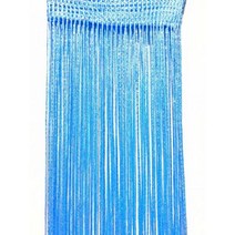 도어 스트링 커튼 300cmX260cm 벽 패널 프린지 창 침실 디바이더 블라인드 술 스크린 웨딩 장식 2 사이즈, 하늘색, 300x290cm