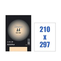 쇼프 CT-3130 1칸 잉크젯 라벨 사무용품 학용품 폼텍 문구 (살구색) 6WAD3844, 1개, 1개