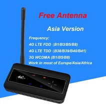 인터넷 공유기 원룸 tianjie 4g 모뎀 wifi 휴대용 포켓 외부 안테나 포트 crc9 핫스팟 라우터 lte 무선 모바일 잠금 해제 sim 카드 슬롯, 아시아 버전 블랙