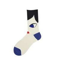 깔깔이 발열 기모 다채로운 꽃 글씨 오일 패턴 아트 양말 여성용 재미있는 패션 양말 가을 겨울 자카드 스트리트 트렌드 해피 삭스