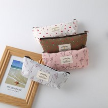 패브릭필통 사각필통 연필통 개학용품 신학기 학생필통 학용품 플랫필통, 블루