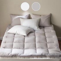 이불대장 허쉬 오가닉인증 순면 매트리스 토퍼 2종, 그레이