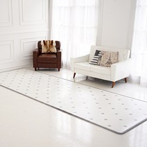 삼바텍 1+1 퓨어 PVC 놀이방매트 킹콩특대형 140x500cm 유아 어린이 거실 아이방 층간소음방지 매트, 크로스