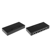 2pc 10/100/1000Mbps Lan 자동 MDI 네트워크 데스크탑 스위치 분배기, 155x68x22mm, 블랙, 플라스틱