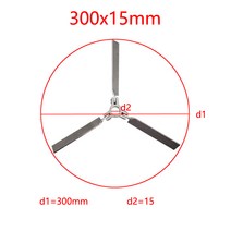 SUS304 접는 프로펠러 교반기 3 잎 믹스 기계 패들 페인트 교반기 프로펠러 공압 도구 부품 IBC, Leaf 300X15