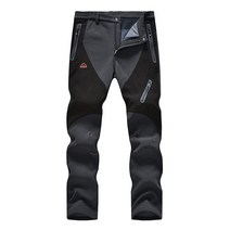 YSENTO 남성용 스키 바지 방수 방풍 플리스 안감 하이킹 카고 단열 바지 겨울용 따뜻한 스노우 팬츠 라이트 그레이., 40