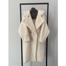 대형곰인형 후드 테디 베어 루즈핏 롱 코트 여성용 두꺼운 알파카 따뜻한 큰 라펠 패션 캐주얼 겨울, 05 Milk white_03 M