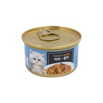 프리미엄 골드 런치캔 80g 24개입 고양이간식, 치어와 참치