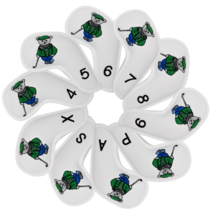 고타야골프 초록곰돌이 아이언커버 세트, 화이트