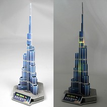 크래커플러스 3D 입체퍼즐, 브루즈칼리파 LED, 37피스