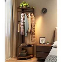 모서리 스탠드 행거 원목 옷걸이 틈새 헹거 미니 코너, 코너옷걸이 화이트