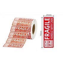 100PCS Fragile 스티커 상품 처리와 함께 경고 라벨 DIY 용품 76x25m 75x50mm 90x50mm 130x70mm, [01] 76x25mm
