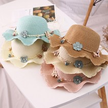 어린이 키즈 유아 아동 밀짚모자5컬러_플라워태슬