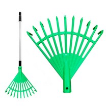 덕진 접이식갈퀴 PVC날 11발 접이식갈퀴 갈퀴 낙엽갈퀴 벌초갈퀴 쇠스랑