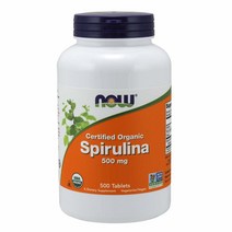 (미국직배) 나우 스피루리나 500정 Now Foods Organic Spirulina Tablets, 1개