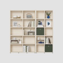 한샘 샘 와이드 책장 5단 120cm+샘 5단 80cm시공set, 그레이_책장/내추럴오크_선반 (H)