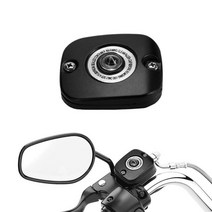 할리 dyna softail 팻 보이 투어링 킹 trike sportster xl 용 오토바이 크롬 블랙 프론트 브레이크 마스터 실린더 커버, 1개