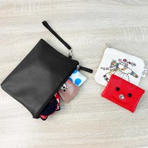 초등학교 미술수업 바느질 배우기 공예체험 DIY 파우치 만들기 노인대학 복지센터 Kit, 올리브그린