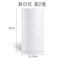 뉴타임즈14 욕실 회전설치물 가설화장실 삼각샤워벽 욕실수납장 회전화장실 화장실 벽모퉁이 D2e15 A8, 화이트 중2층