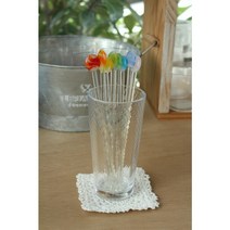 캔디 글라스 머들러 (8 colors), 레드, 1개