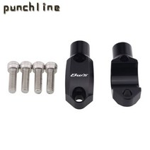 MT-15 XJR1300 TDM 900 BWS125 SMX155 마스터 실린더 고정 미러 마운트 22mm 핸들 바 포지티브 및 네거티브 스레드, Black logo BWS